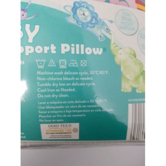 Little Journey Feeding and Support Pillow Pink With Extra Plush Cover Blue Green - Picture 9 of 9